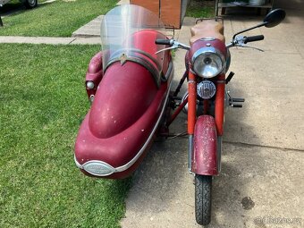 Jawa 350 / 354 kývačka 1956 + sidecar Velorex 560, s TP - 2