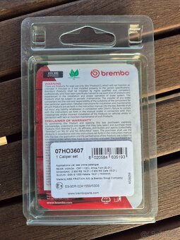 Zadní brzdové destičky Brembo 07HO3607 - 2