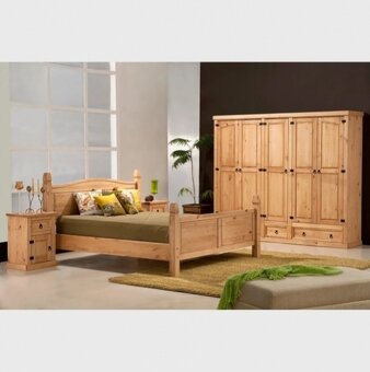 Dřevěná skříň 5dveřová CORONA vosk 162819 - 2