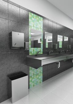 Nový, nerezový umývací žlab, dvojitý, 380 cm - 2