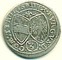 Rakousko 3 Kreuzer 1640, 1650, Hall - 2