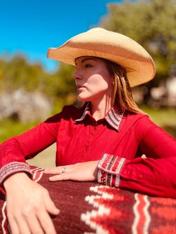 Western show halenka červená veľkosť S - 2
