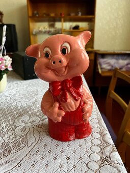Stará soška prasátka - kasička na mince - 2