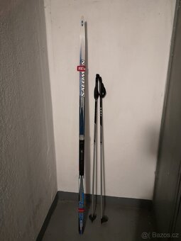 Běžky Salomon 188 cm s hůlkami Leki a vázáním - 2