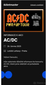 AC/DC - 2 lístky na koncert Praha - 2
