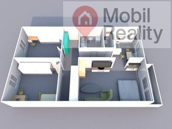 Holýšov. Cihlový byt 3 + 1 s lodžií ve velmi slušném a udržo - 2