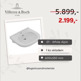 Villeroy & Boch výprodej — luxusní sanitární keramika - 2