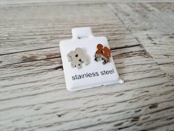 Náušnice s motivem chlapce s dívkou - chirurgická ocel - 2