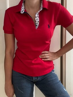 Polo Ralph Lauren cervene tricko - 2