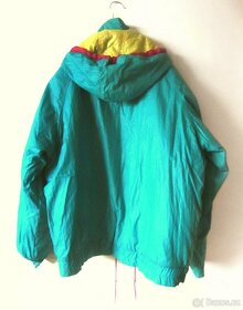Vintage 90s unisex tyrkysová petrolová zimní bunda - 2
