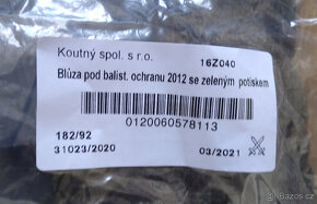 Blůza pod balistickou ochranu UBACS AČR 182/92 (5 kusů) - 2