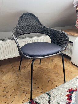 Ratan černé proutěné IKEA křeslo Židle - 2