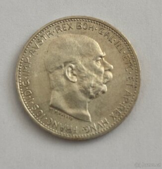 Stříbrná 1 Koruna František Josef 1. - 2