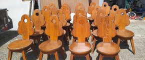 Masivní židle 20 kusů - 2