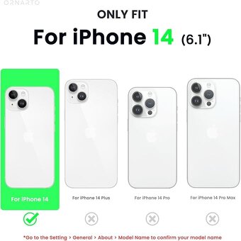 Pouzdro iPhone 14 průhledné s 2+2 tvrzenými skly PAL0100 - 2