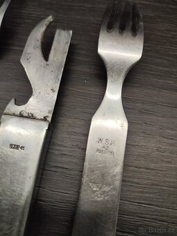 Německý příbor skládací 4ks, 3. Říše, Wehrmacht - 2