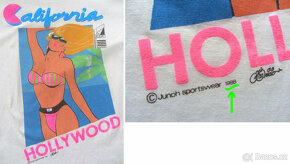 Originál vintage 80's triko California - Hollywood - 2
