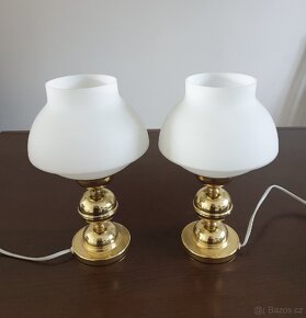 Retro stolní párové lampičky Kamenický Šenov - 2