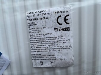 Radiátor Korado Radek Klasik 550X1000mm boční přípojky - 2