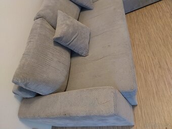 Pohovka rohová šedá rozkládací - 2