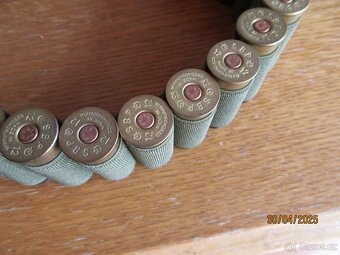 Pás s náboji ráže 12 /60 brok 4 mm do historických brokovnic - 2