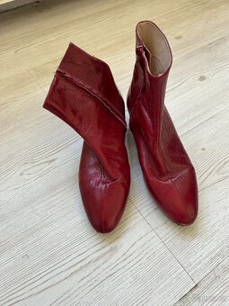 Kotníčkové boty ZARA velikost 38 červené - 2