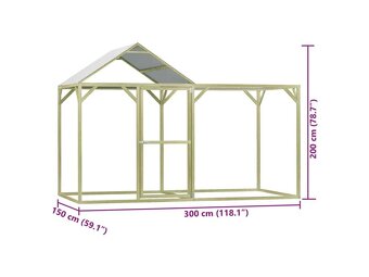 Klec pro kuřata 3 x 1,5 x 2 m nová - 2