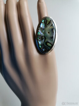 Nový velký prsten s perletí - 2