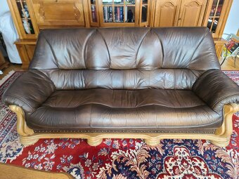 Kožená sedačka 3-místná - 2