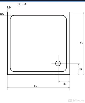 Sanotechnik Sprchová vanička Venus G80, 80 x 80 x 5,5 cm - 2