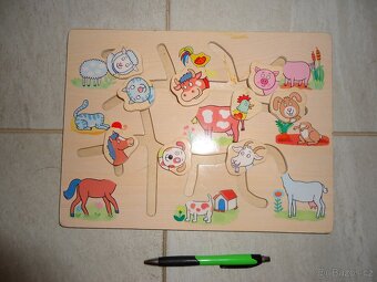 Bino Najdeš správnou hlavičku? Dřevěný motorický labyrint - 2