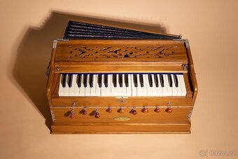 Indické Harmonium Sarangg Teak 3,5 Oktávy - 2