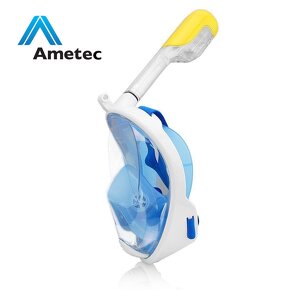 Nová celoobličejová potápěcí maska Ametec - modrá - 2