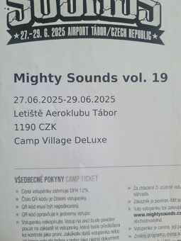 mighty sounds - 2 lístky + camp - 2