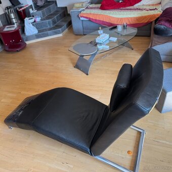 Luxusní relax polohovací křeslo KOINOR – pravá kůže, nové - 2