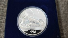 Stříbrná 500 Kč mince - Lokomotiva ALBATROS proof - ČNB - 2