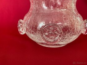 váza stará váza retro sklo zajímavá skleněná váza - 2