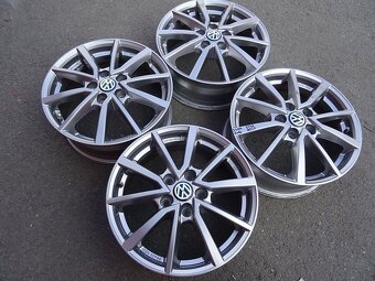 Alu disky šedé na VW, 16", 5x112, ET 48, šířka 6J - 2