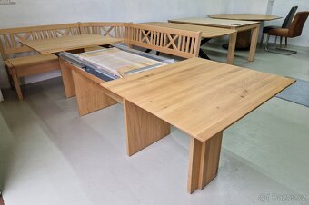 Sleva - nový rozkládací stůl dub masiv - až pro 12 osob - 2