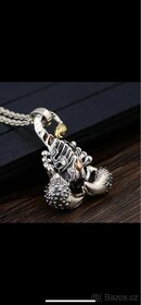 stříbrný přívěsek štír - 2