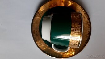 Nádherné porcelánové hrníčky bohatě zlacené sada 6 ks - 2