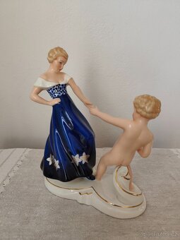 Royal dux porcelánová soška žena s dieťaťom - 2