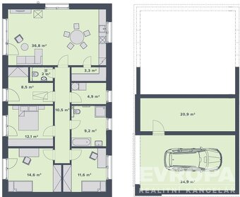 Novostavba rodinného domu 4+kk, pozemek 800m2, 15minut od ok - 2