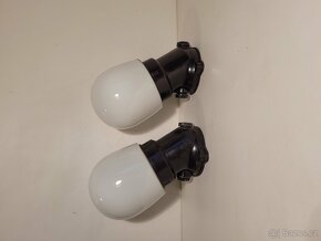 2x nástěnná industriální bakelitová lampa lampička - 2