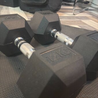 2x jednoruční činka Sharp Shape HEX 12 kg - 2