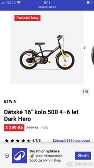 Dětské kolo 3-6let - 2