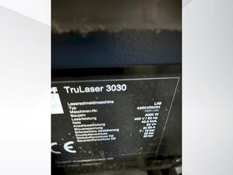 Laserový stroj TRUMPF TruLaser 3030 ( L49) fiber, roku 2013 - 2