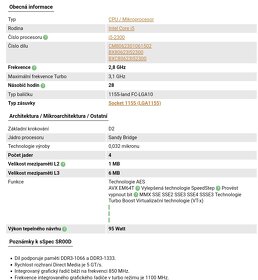 Intel Core i5-2300 - 2,8 GHz - SR00D - 2