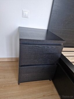 IKEA MALM postel 180x200cm, úložný prostor + 2 noční stolky - 2