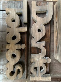 🌟 Exkluzivní ručně vyřezávané nápisy – unikátní vánoční 🎁 - 2